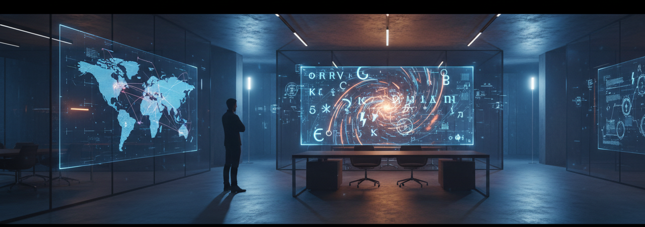 Global translation interface with AI-powered speed test visualization for energy sector startups